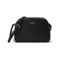 Devin Saffiano Leather Double Zip Dome Crossbody