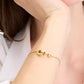 Gold-Tone Set-In Stone Interlink Bracelet