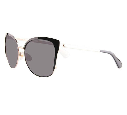 Women's Genice/s Sunglasses In Black Gold/gray Gradient Lens