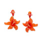 Gold-Tone Cubic Zirconia Color Flower Statement Earrings