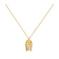 Gold-Tone Stone Accented French Fries Mini Pendant Necklace, 16" + 3" extender