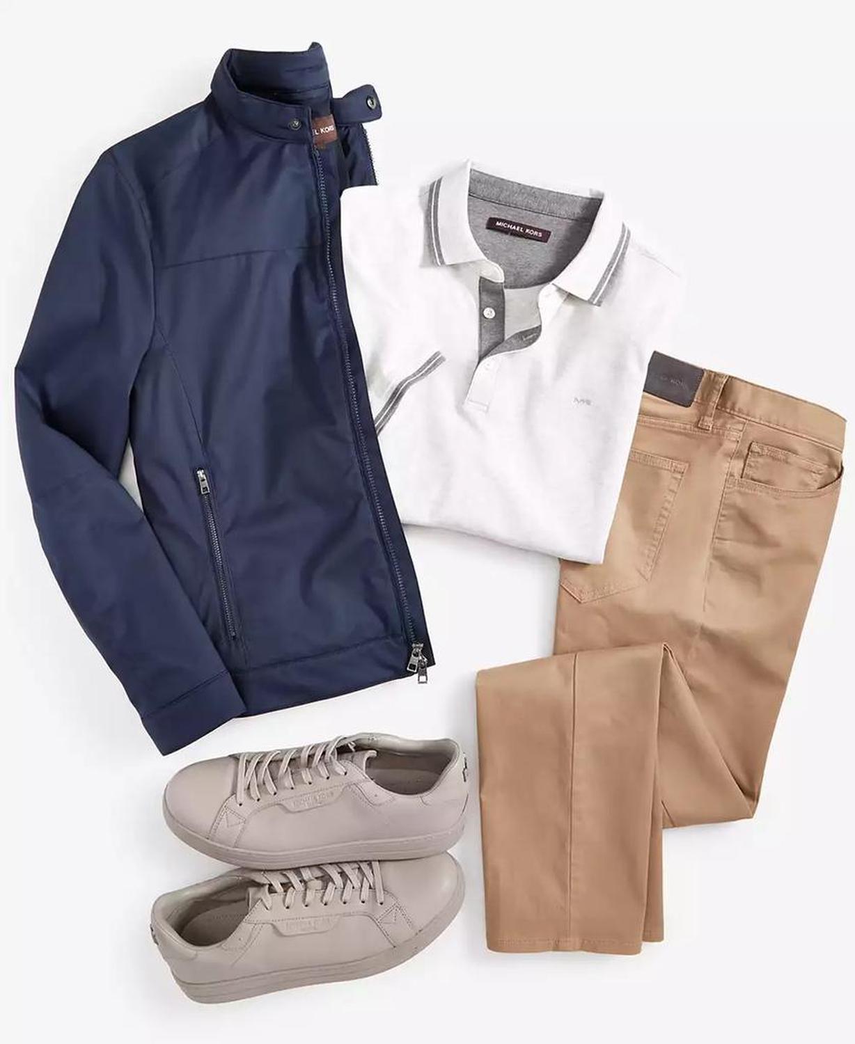 Men's Racer Jacket, Greenwich Polo Shirt & Parker Slim-Fit Pants