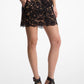 Studded Corded Floral Lace Mini Skirt