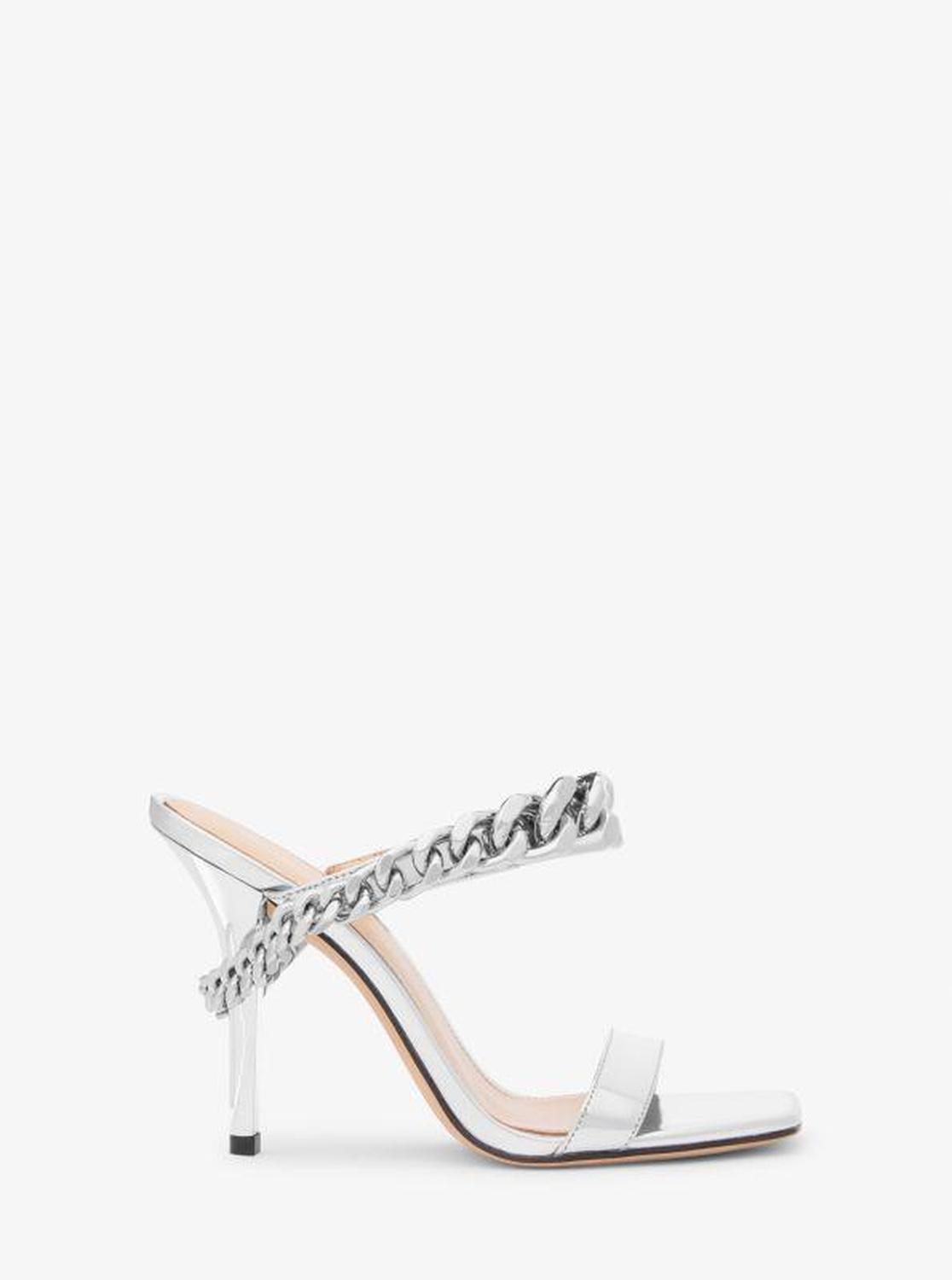 Bianca Embellished Metallic Leather Sandal