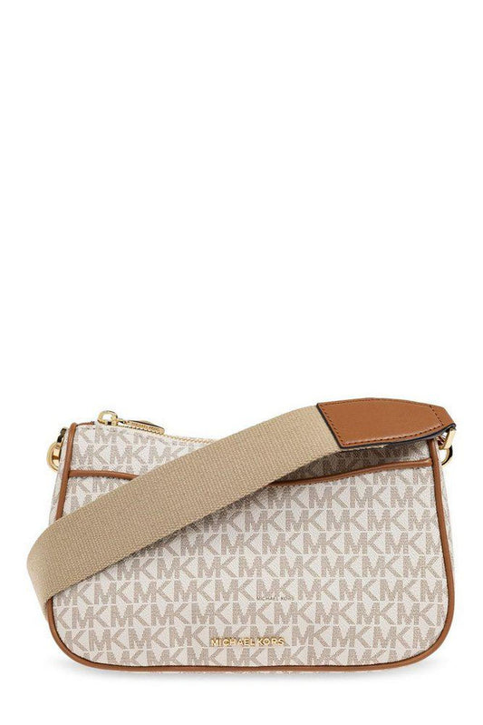 Michael Michael Kors Monogram-Patterned Zipped Crossbody Bag