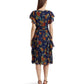 Floral Ruffle-Trim Georgette Dress