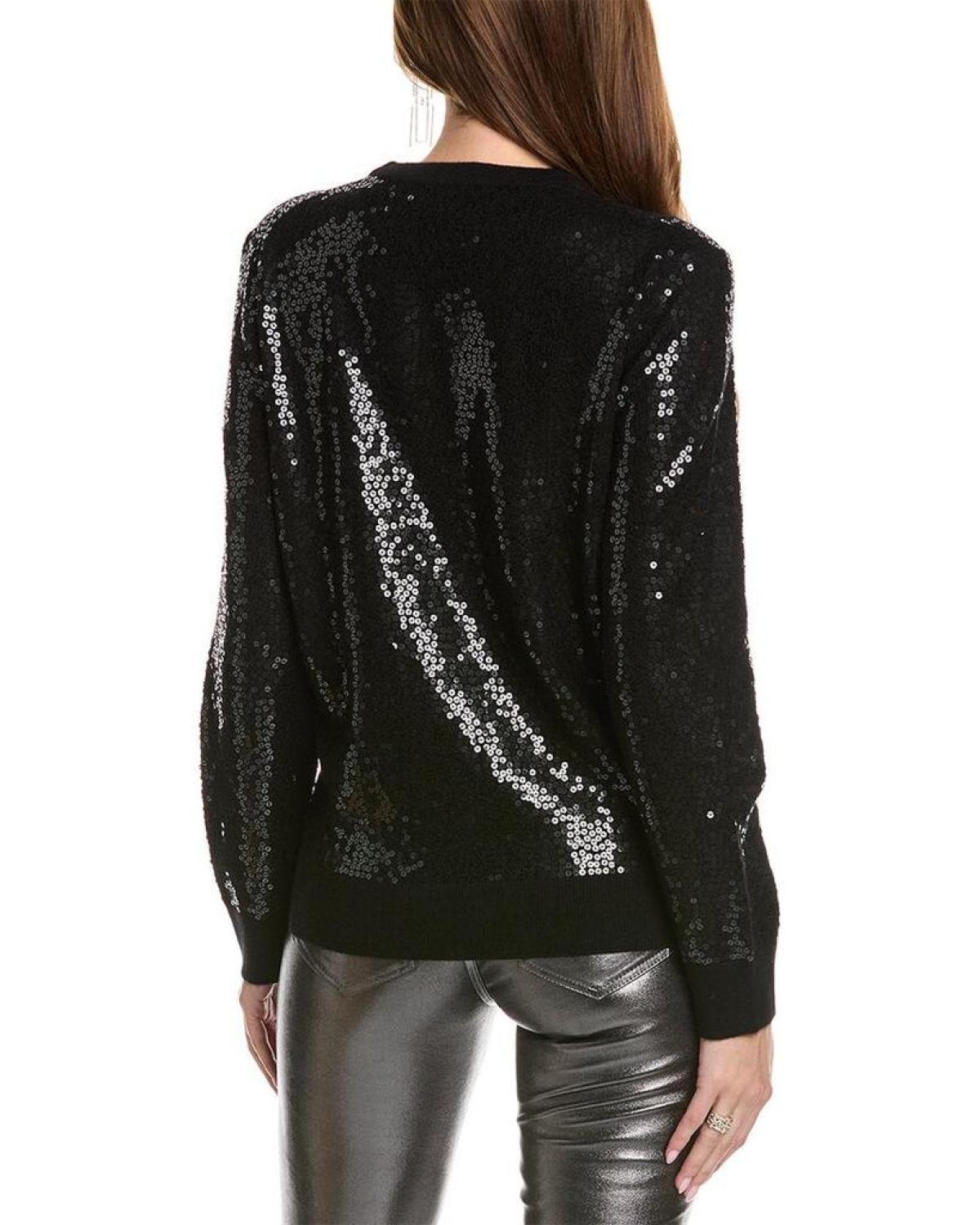 Michael Kors Collection Embellished Crewneck Cashmere Pullover