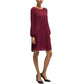 Women's Plisse Pleats Regular-Fit Crew-Neck Dress