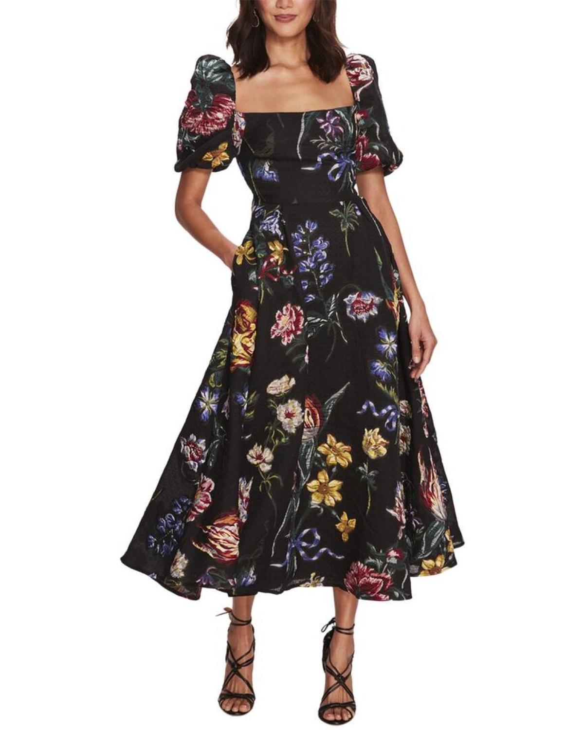 Marchesa Notte Floral Dress