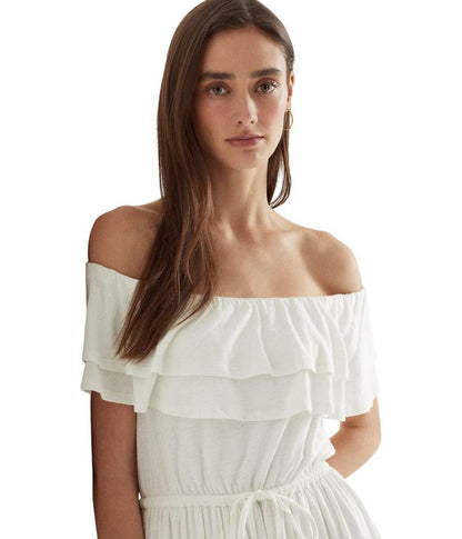 Petite Jersey Off-the-Shoulder Dress