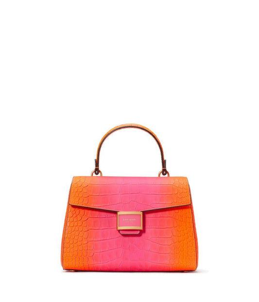 Katy Ombre Croc-Embossed Medium Top-Handle Bag