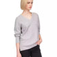 Women's V-Neck Metallic Logo Sweater