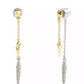 Faux Stone Signature Pavé Spike Front Back Earrings