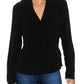 Womens Surplice Holiday Blouse