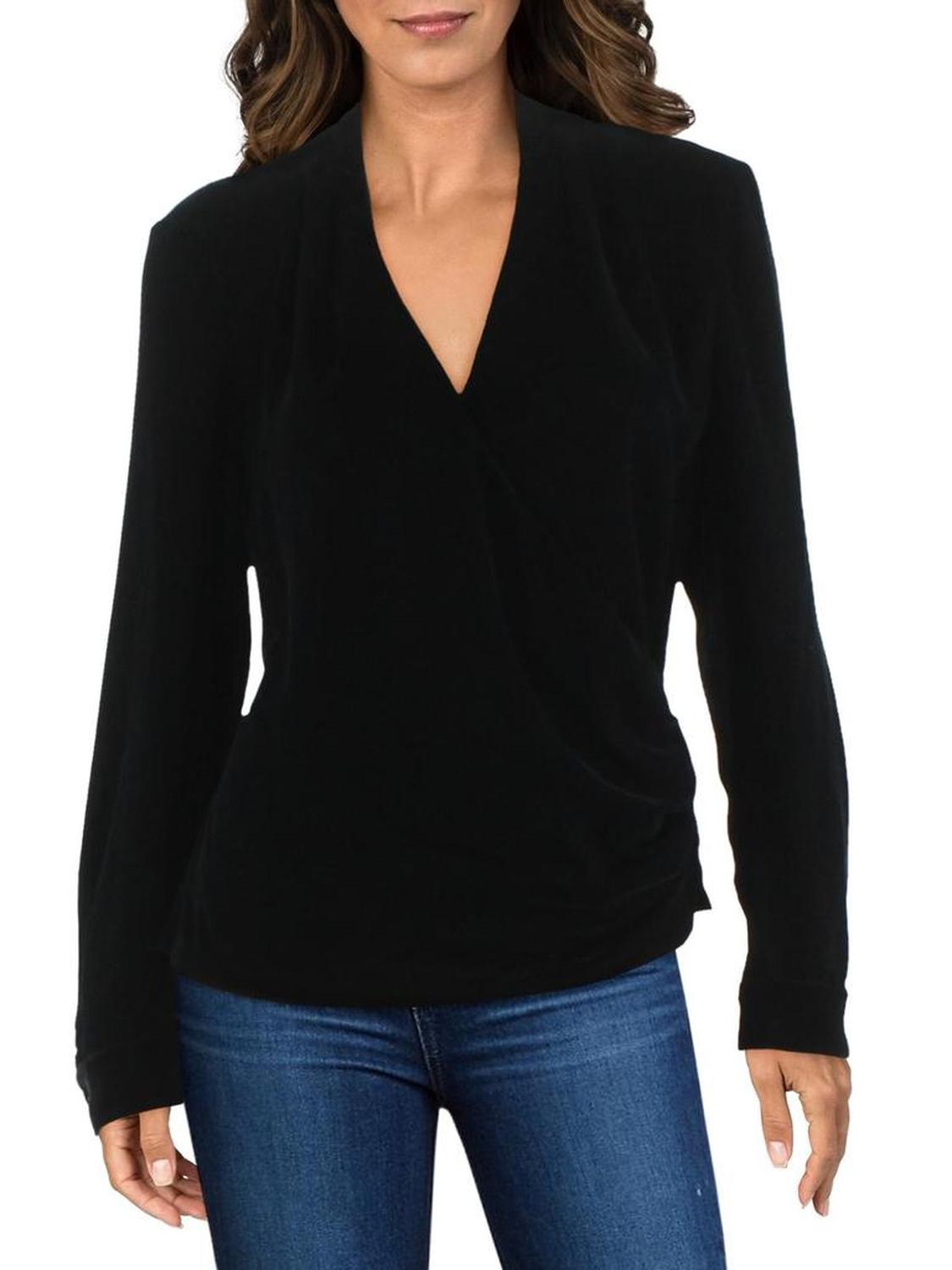 Womens Surplice Holiday Blouse