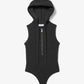 Cashmere Sleeveless Hooded Bodysuit