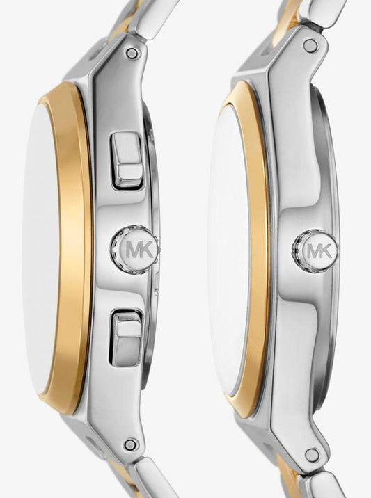 Lennox His and Hers Pavé Two-Tone Watch Set