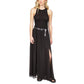 Women's Smocked Belted Maxi Dress