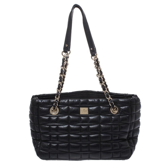 Kate Spade  Square Quilted Leather Chain Tote