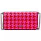 Devin Houndstooth Saffiano Leather Flap Chain Wallet