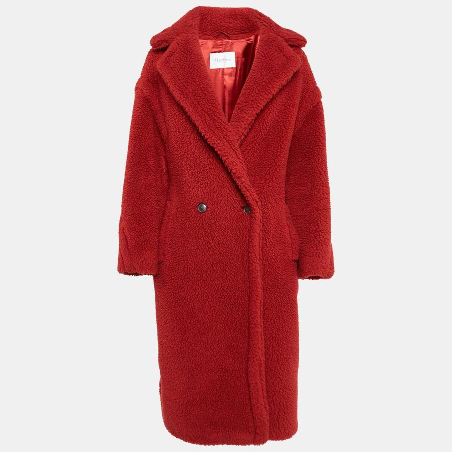 Red Teddy Bear Double Breasted Coat M