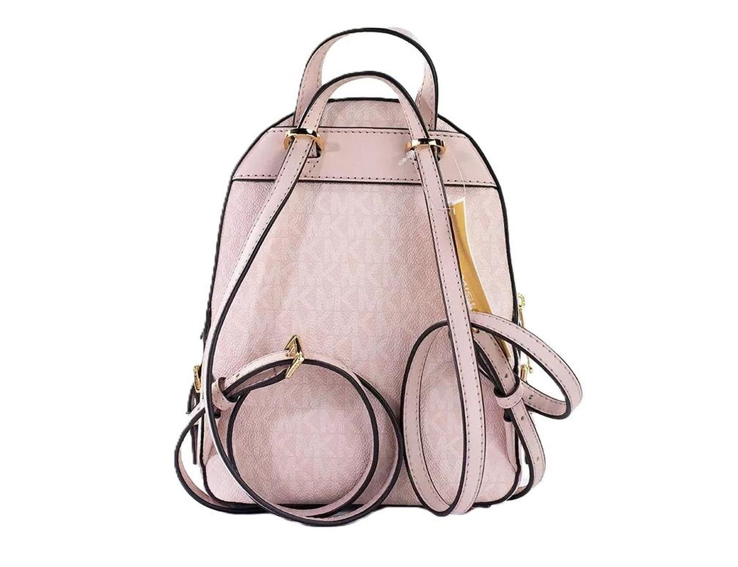 Jaycee Mini XS Leather Zip Pocket Backpack Powder Blush Women's pink