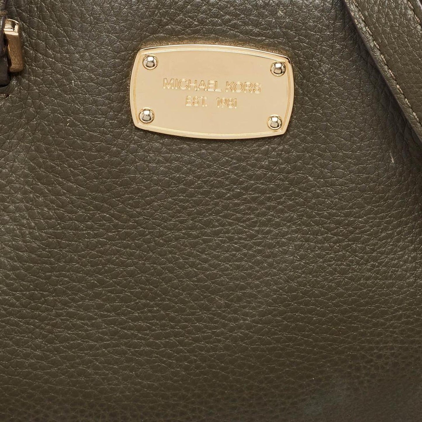 Michael Kors Green Leather Logo Tote