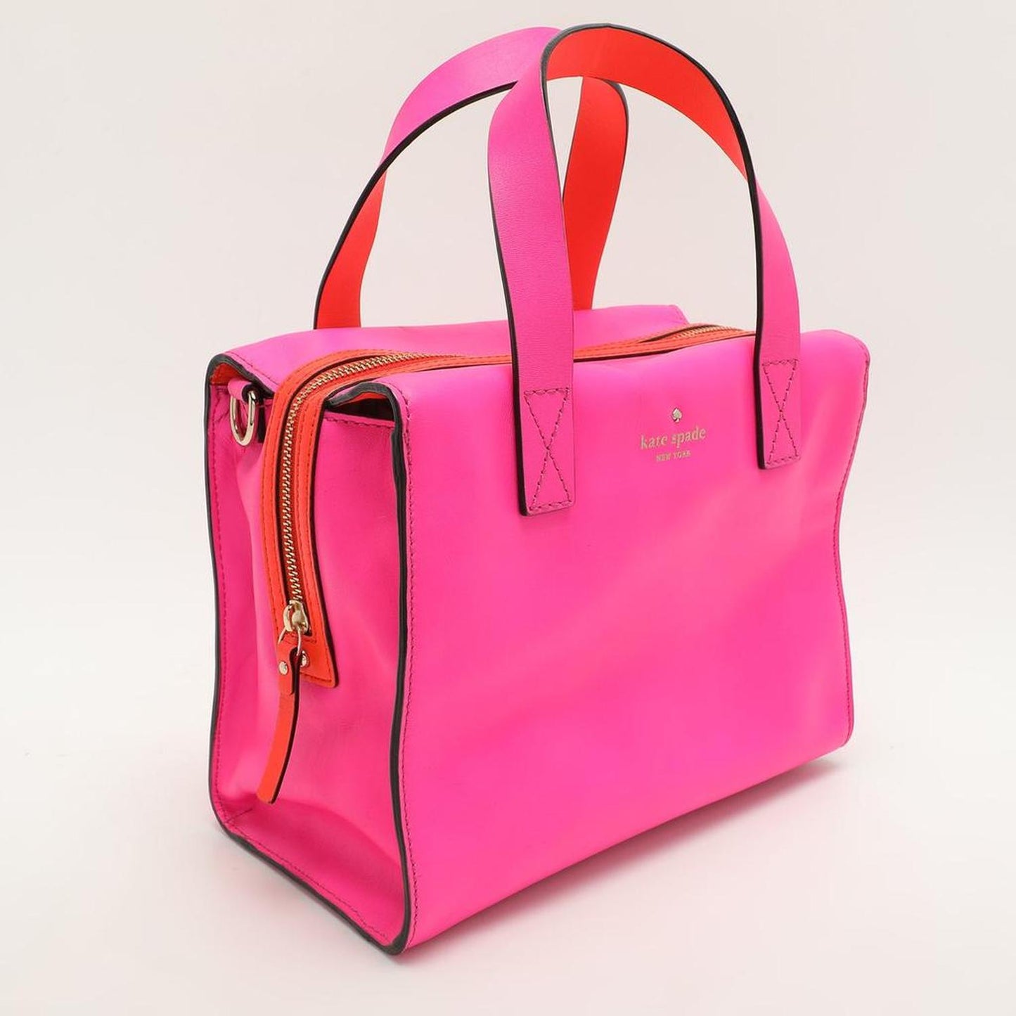 Pink Leather Little Kennedy Brightspot Avenue Satchel