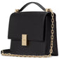 Deco Pebbled Leather Chain Shoulder Bag