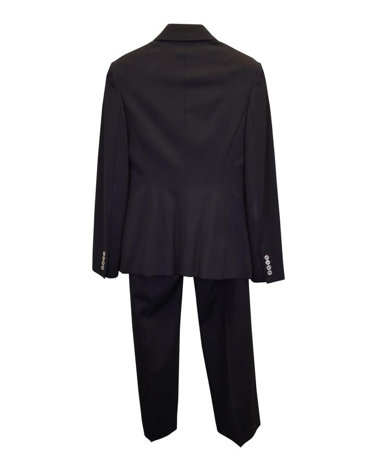 Michael Kors Blazer and Pants Suit Set in Black Cotton Wool