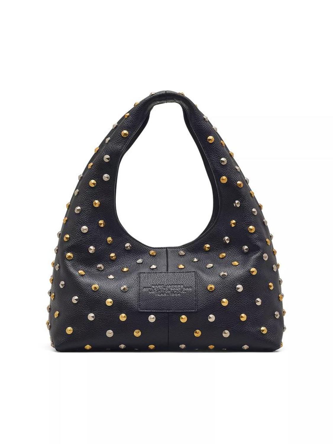 The Glam Studs Leather Sack Bag