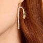 Gold-Tone Cubic Zirconia Detour & One Way Mismatch Charm Hoop Earrings