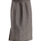 Max Mara Midi Skirt in Grey Linen