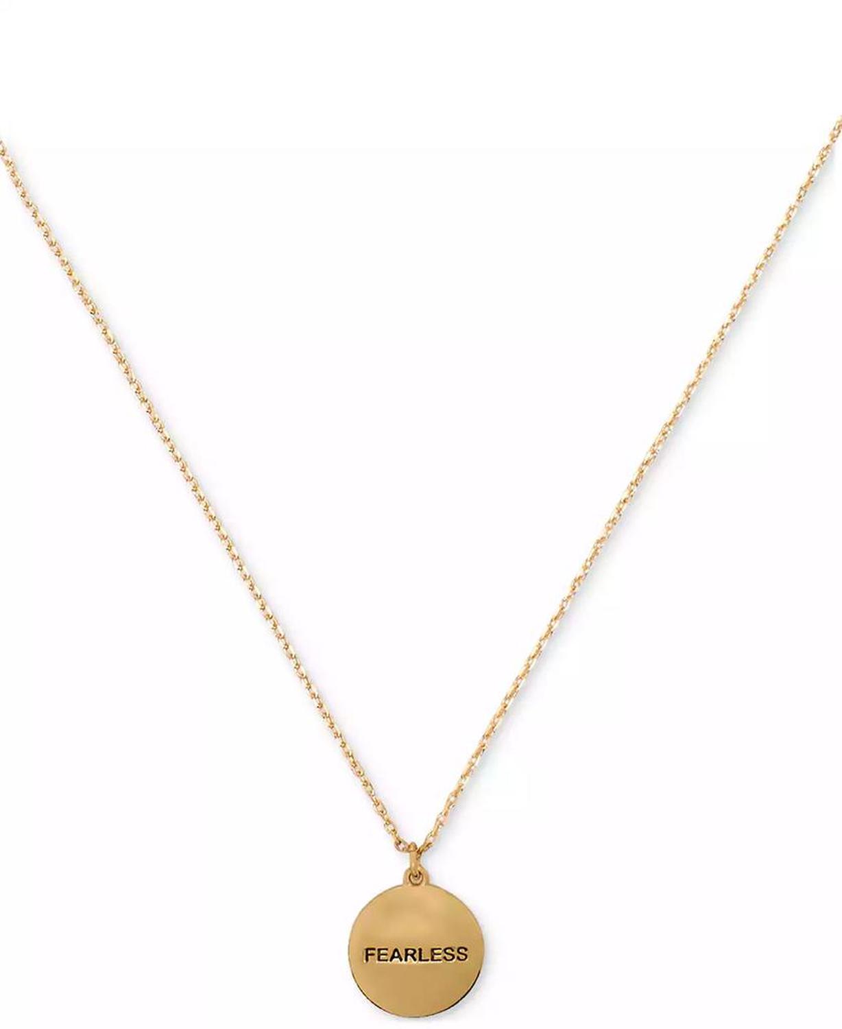 Gold-Tone Color Spark Round Pendant Necklace, 16" + 3" extender