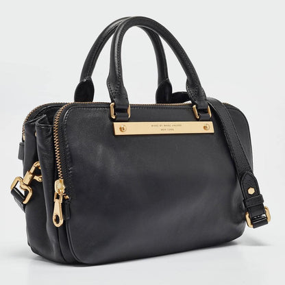 Marc By Marc Jacobs Black Leather Goodbye Columbus Satchel