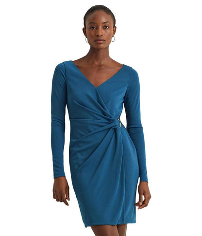 Ring-Trim Stretch Jersey Cocktail Dress