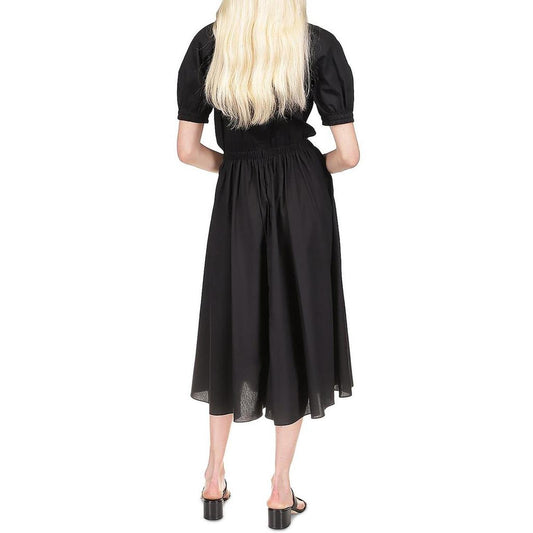 Womens Puff Sleeve Long Maxi Dress