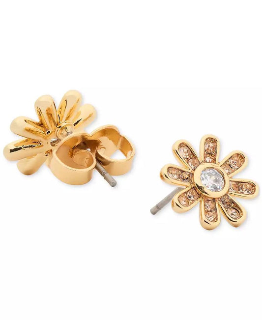 Gold-Tone Bursting Blooms Stud Earrings