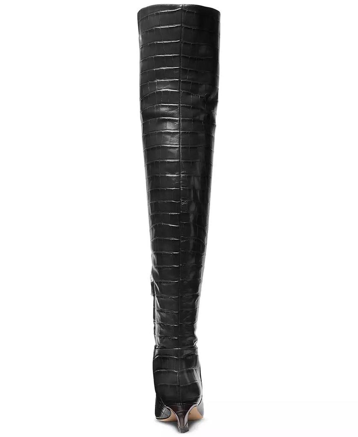 Women's Cosmo Croco-Embossed Over-The-Knee Boots