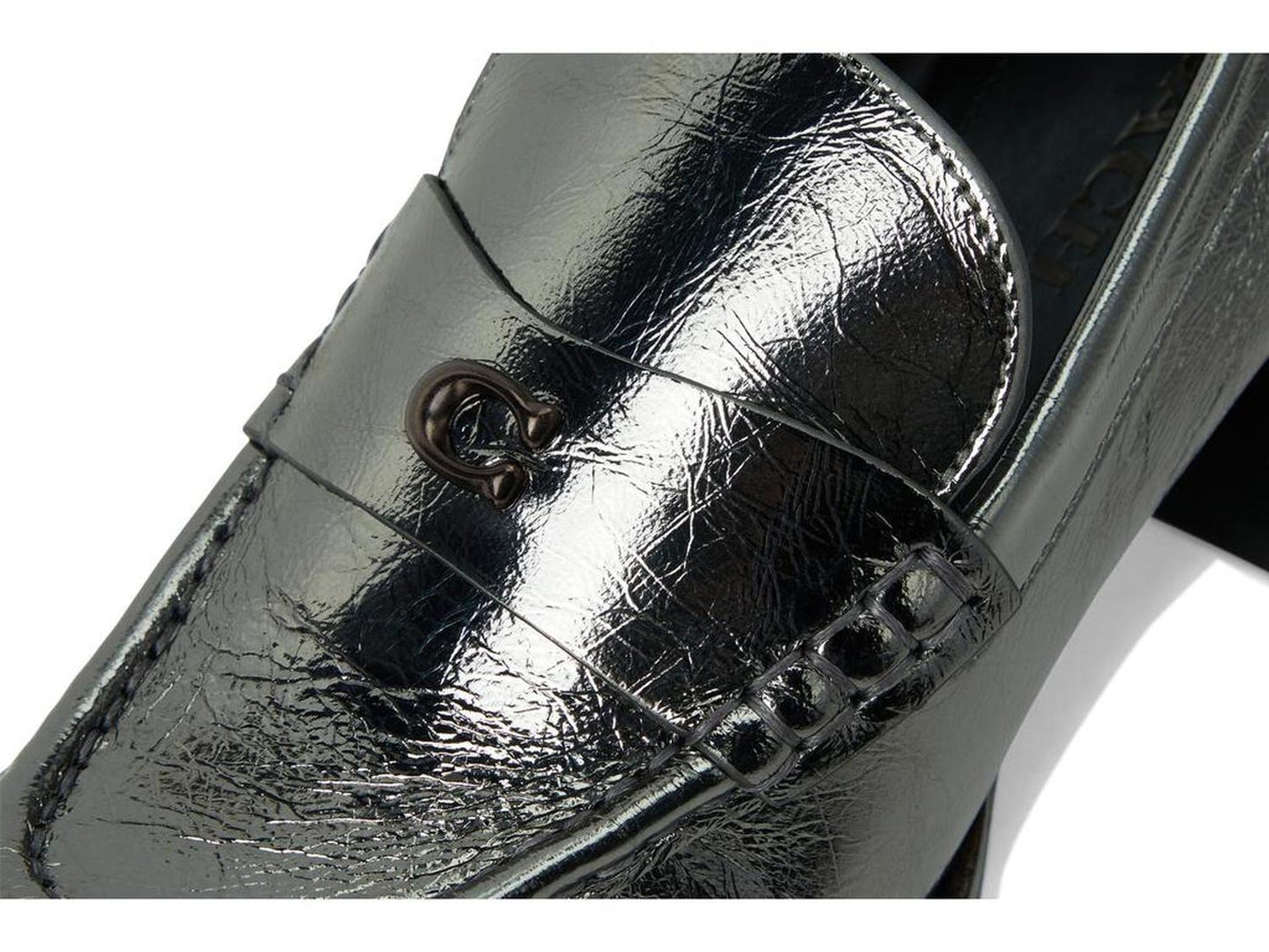 Natalie Crinkled Metallic Loafer