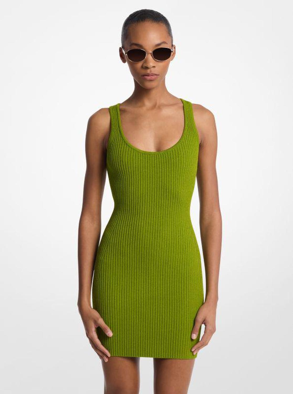 Ribbed Stretch Viscose Tank Dress