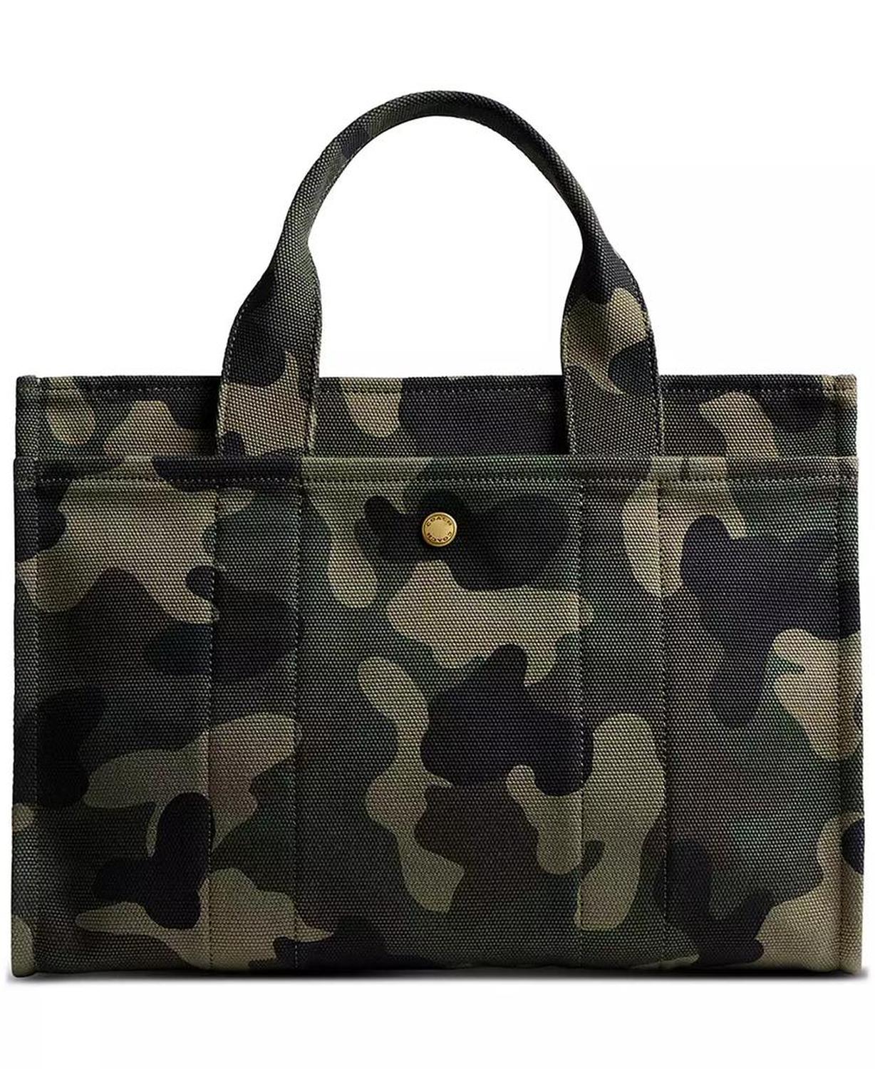 Camo Print Canvas Medium Cargo Tote