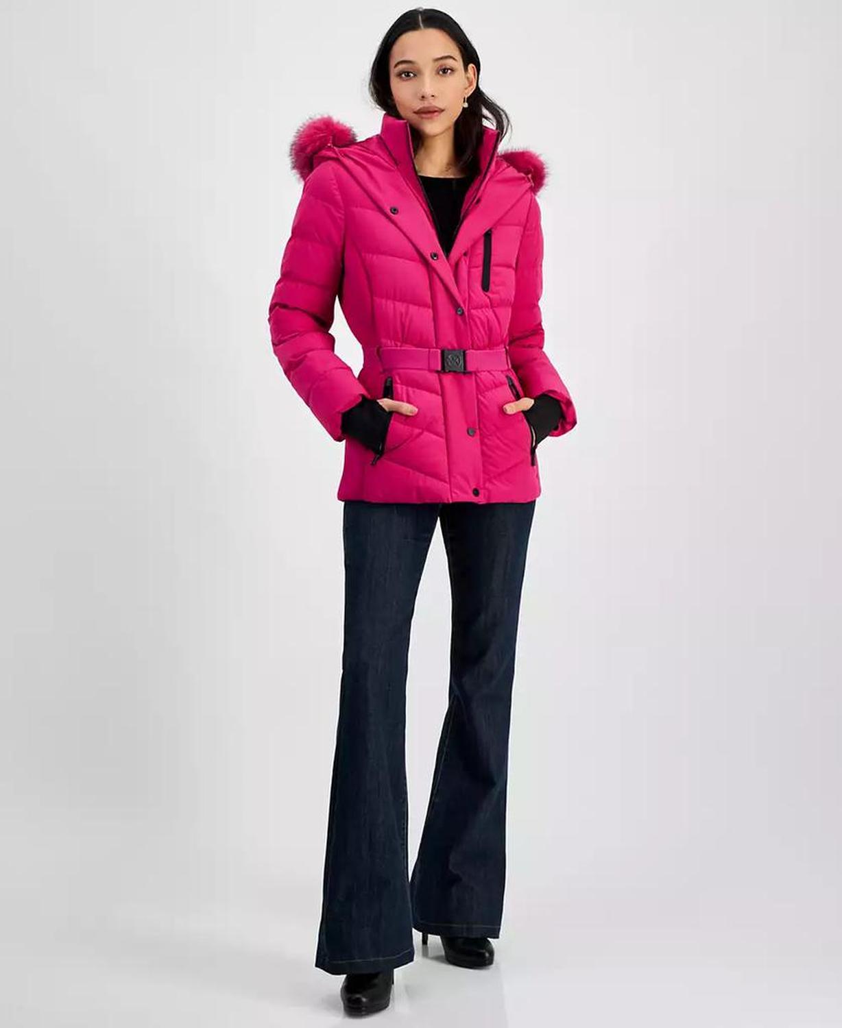 Womens Detail Back Hooded Puffer Coat, Created for Macys