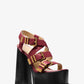 Darrington Crackled Leather Platform Sandal