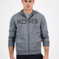 Men's Textured-Logo Zip Hoodie