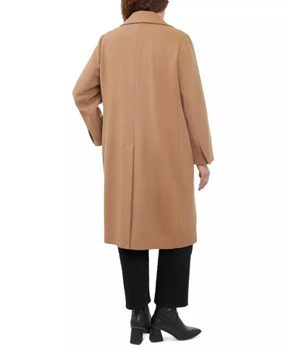 Plus Size Single-Breasted Coat, Created for Macy's