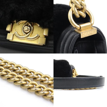 Chanel Boy  Fur Shoulder Bag (Pre-Owned)