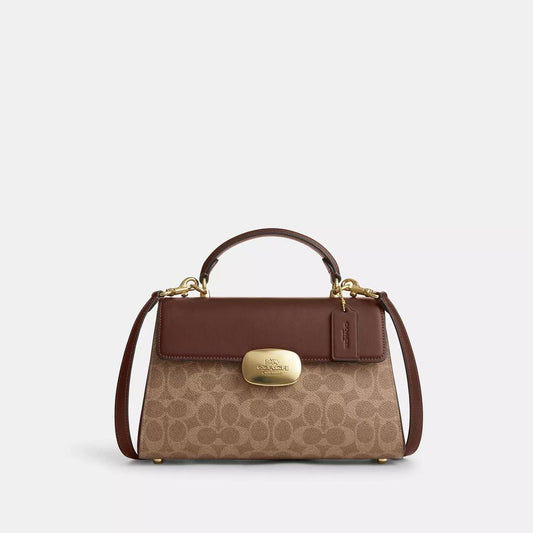 Coach Outlet Eliza Top Handle Bag In Signature Canvas