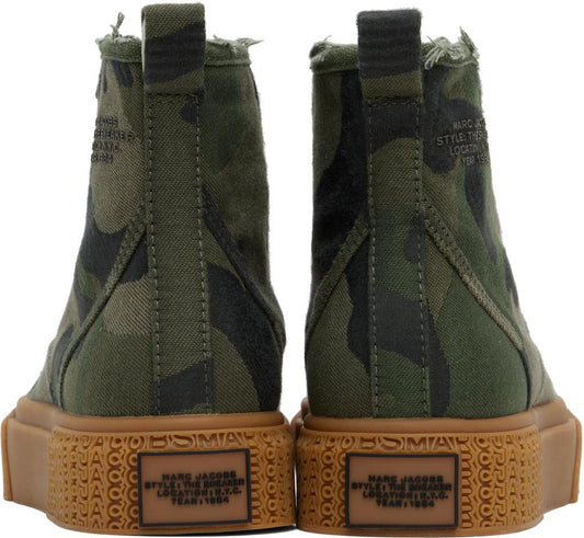 Khaki 'The Camo Jacquard' High Top Sneakers