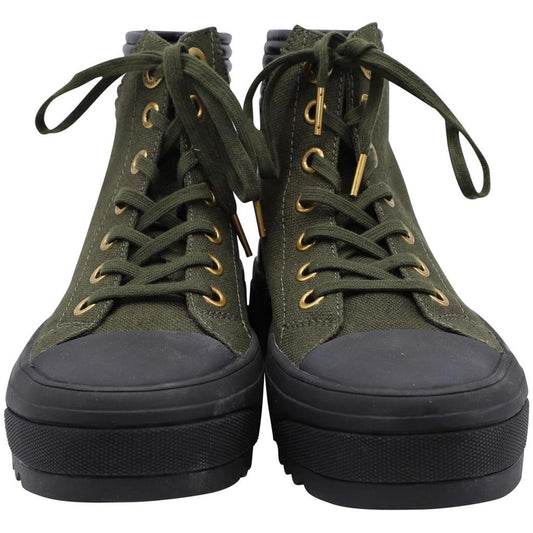 Michael Kors Keegan High Top Sneakers in Green Canvas